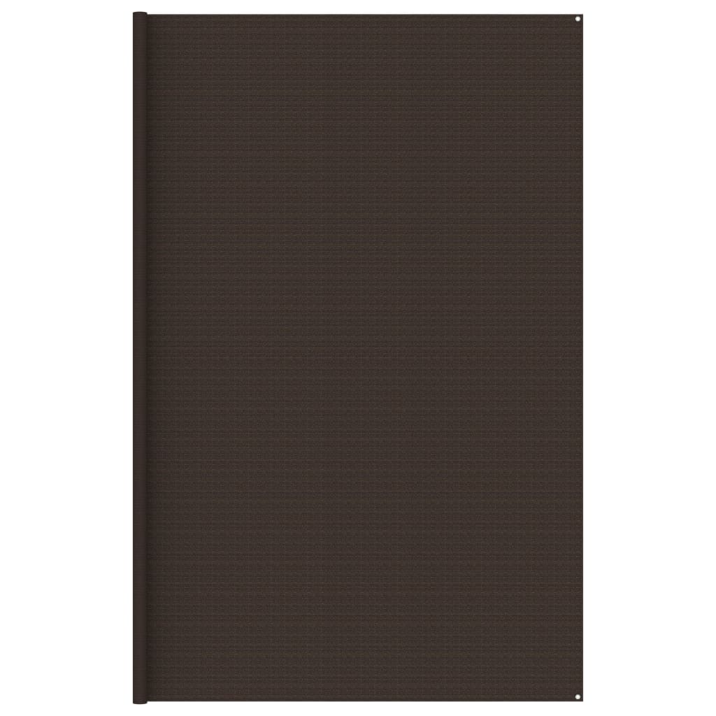 vidaXL Palapinės kilimėlis, rudos spalvos, 400x400cm