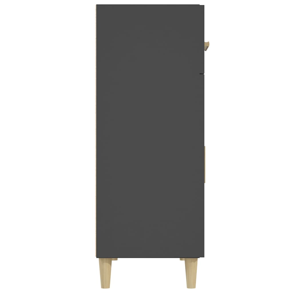 vidaXL Šoninė spintelė, juodos spalvos, 69,5x34x89cm, apdirbta mediena