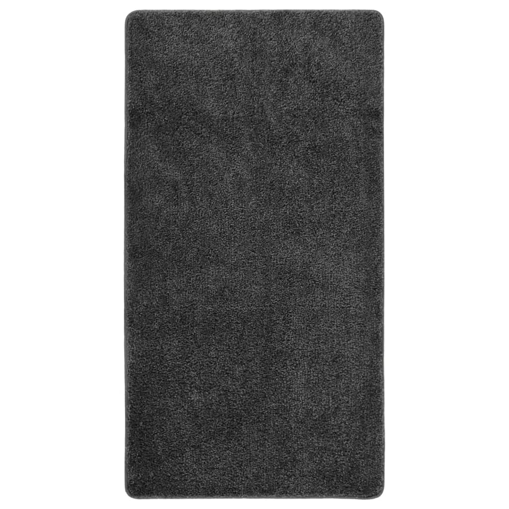 vidaXL Shaggy tipo kilimėlis, tamsiai pilkas, 80x150cm, neslystantis