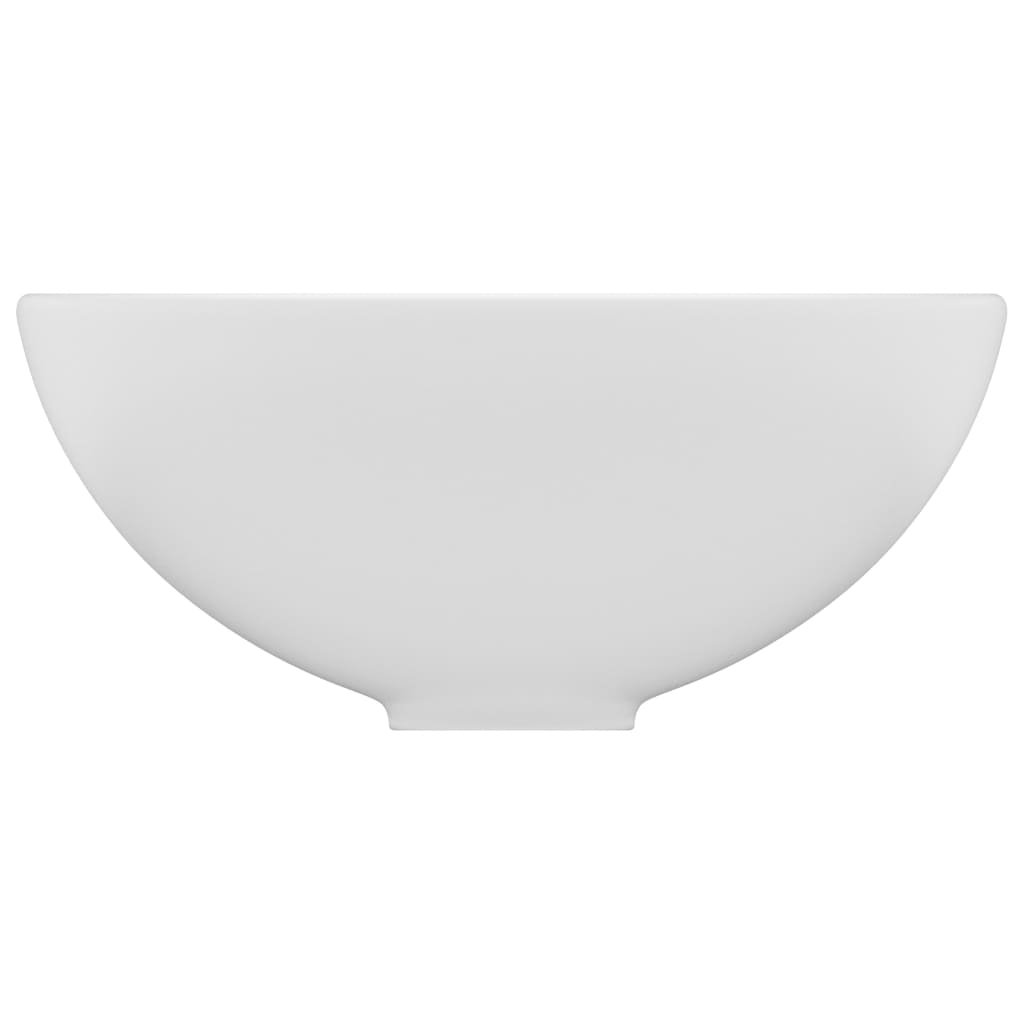 vidaXL Prabangus praustuvas, matinis baltas, 32,5x14cm, keramika