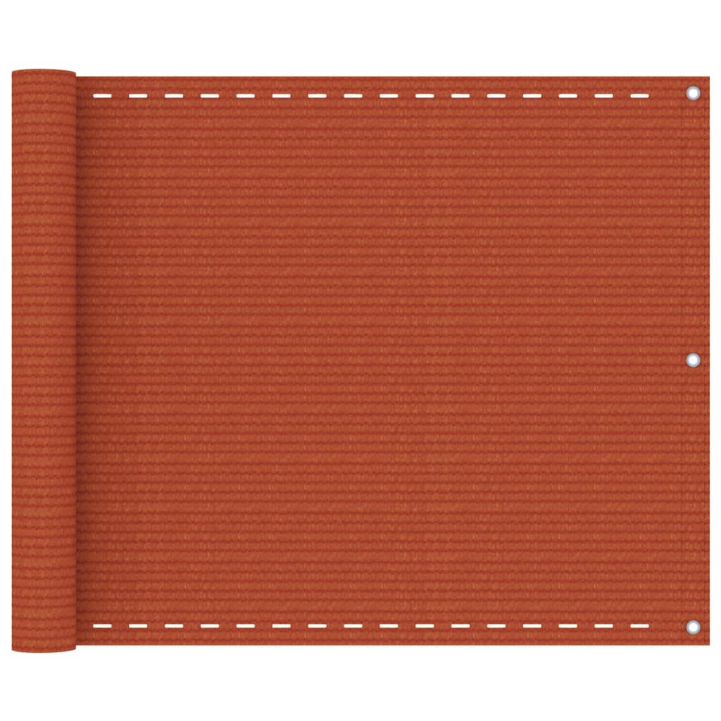 vidaXL Balkono pertvara, oranžinės spalvos, 75x300cm, HDPE