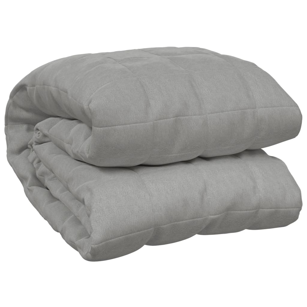 vidaXL Sunki antklodė, pilkos spalvos, 135x200cm, audinys, 6kg
