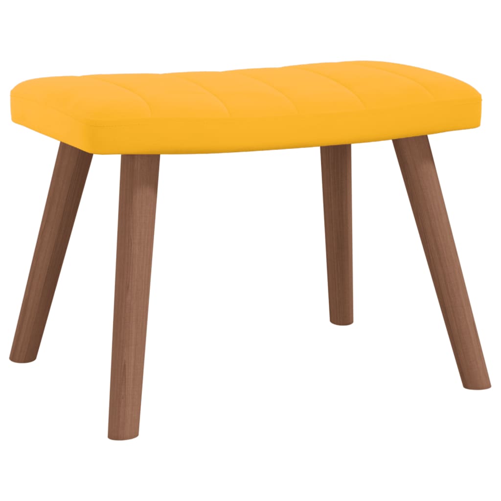 vidaXL Supama kėdė su pakoja, garstyčių geltonos spalvos, aksomas