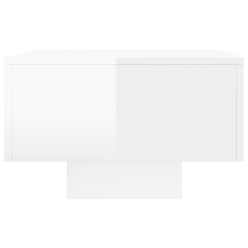 vidaXL Kavos staliukas, baltas, 100x49,5x31cm, mediena, blizgus