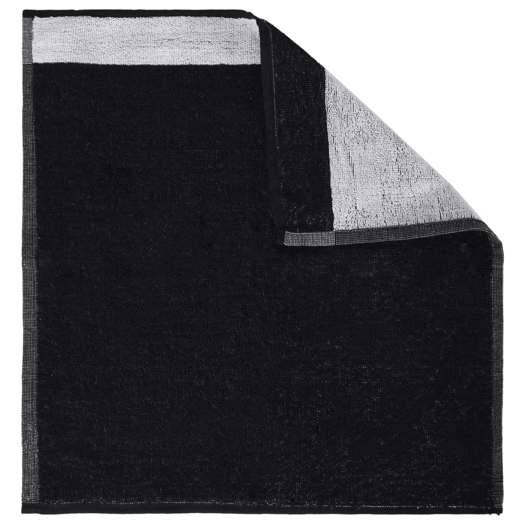 vidaXL Rankšluosčių rinkinys, 12vnt., juodos spalvos, medvilnė