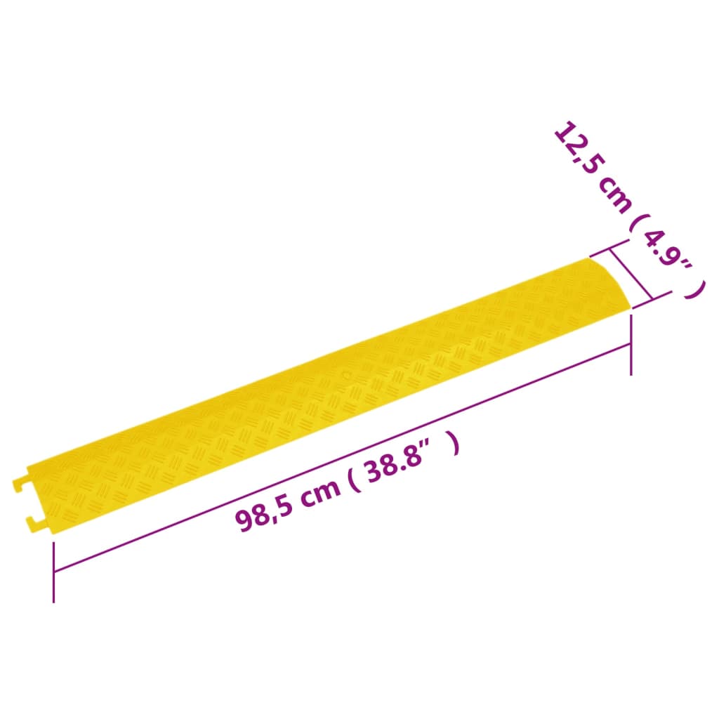 vidaXL Apsauginės kabelių rampos, 4vnt., geltonos, 98,5 cm