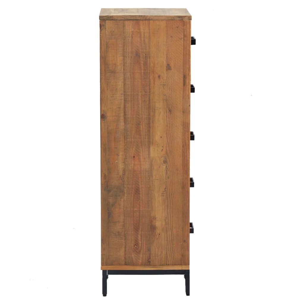 vidaXL Komoda su stalčiais, 42x35x110cm, pušies medienos masyvas