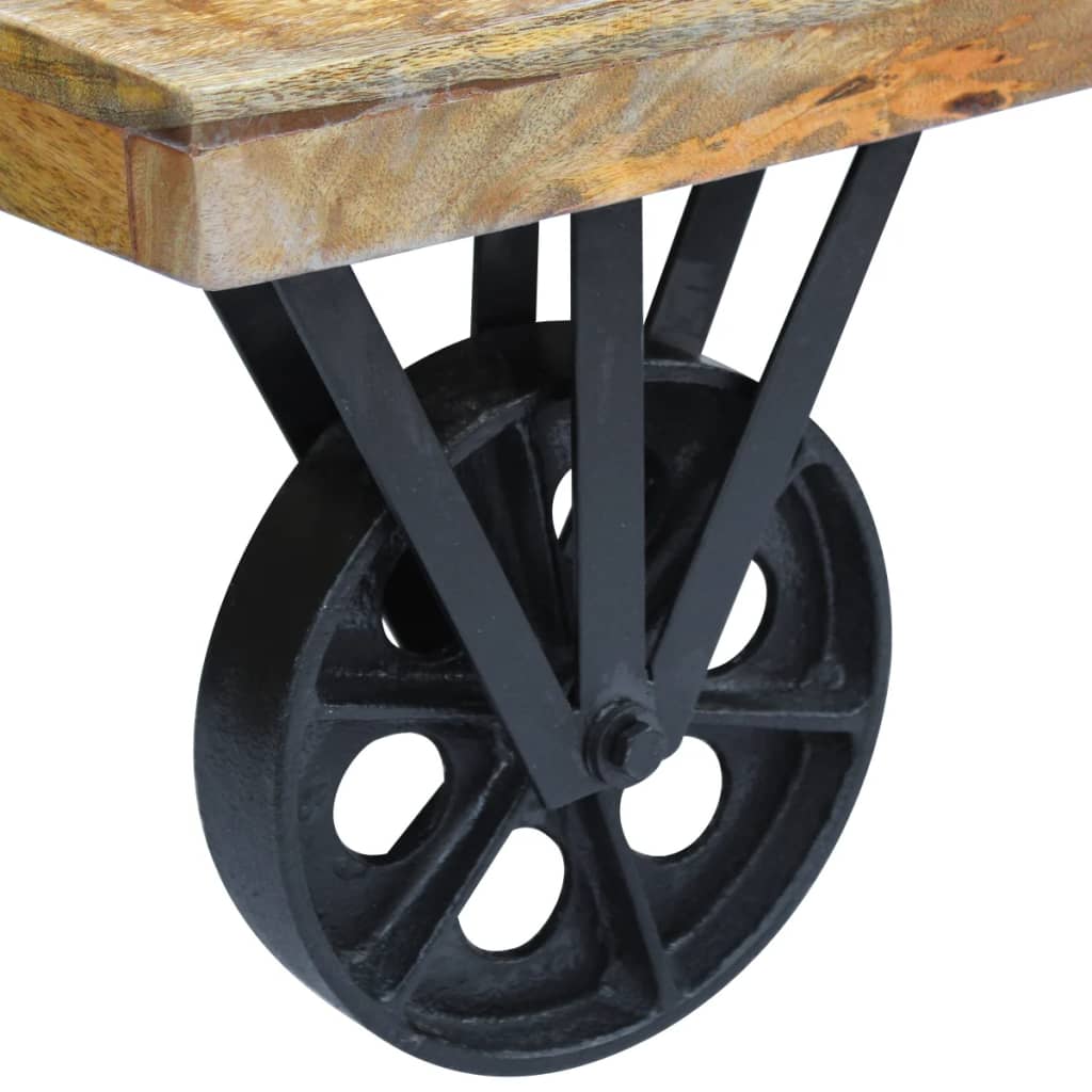 vidaXL Kavos staliukas, mango mediena, 120x60x30 cm