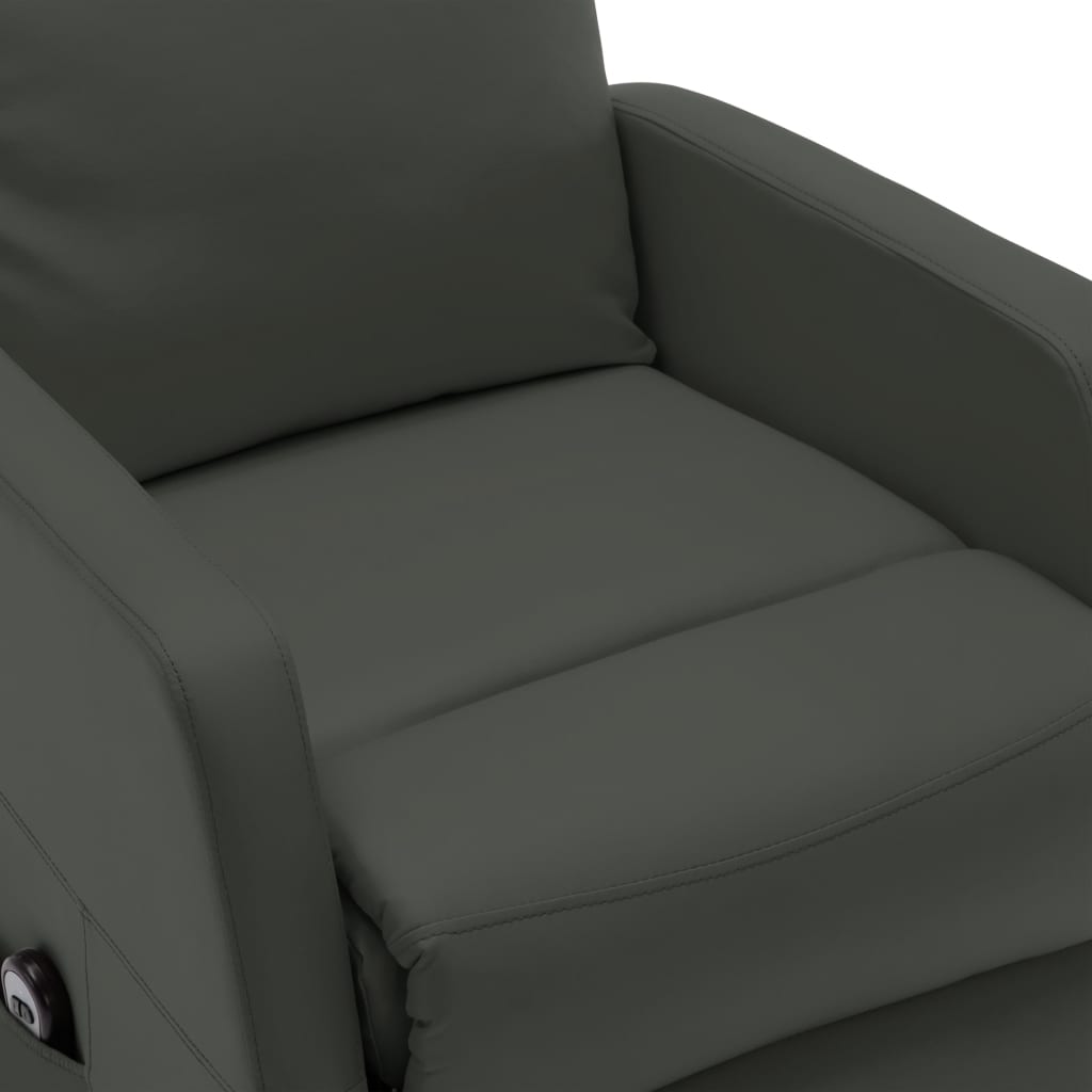 vidaXL Atsistojantis krėslas, antracito spalvos, dirbtinė oda