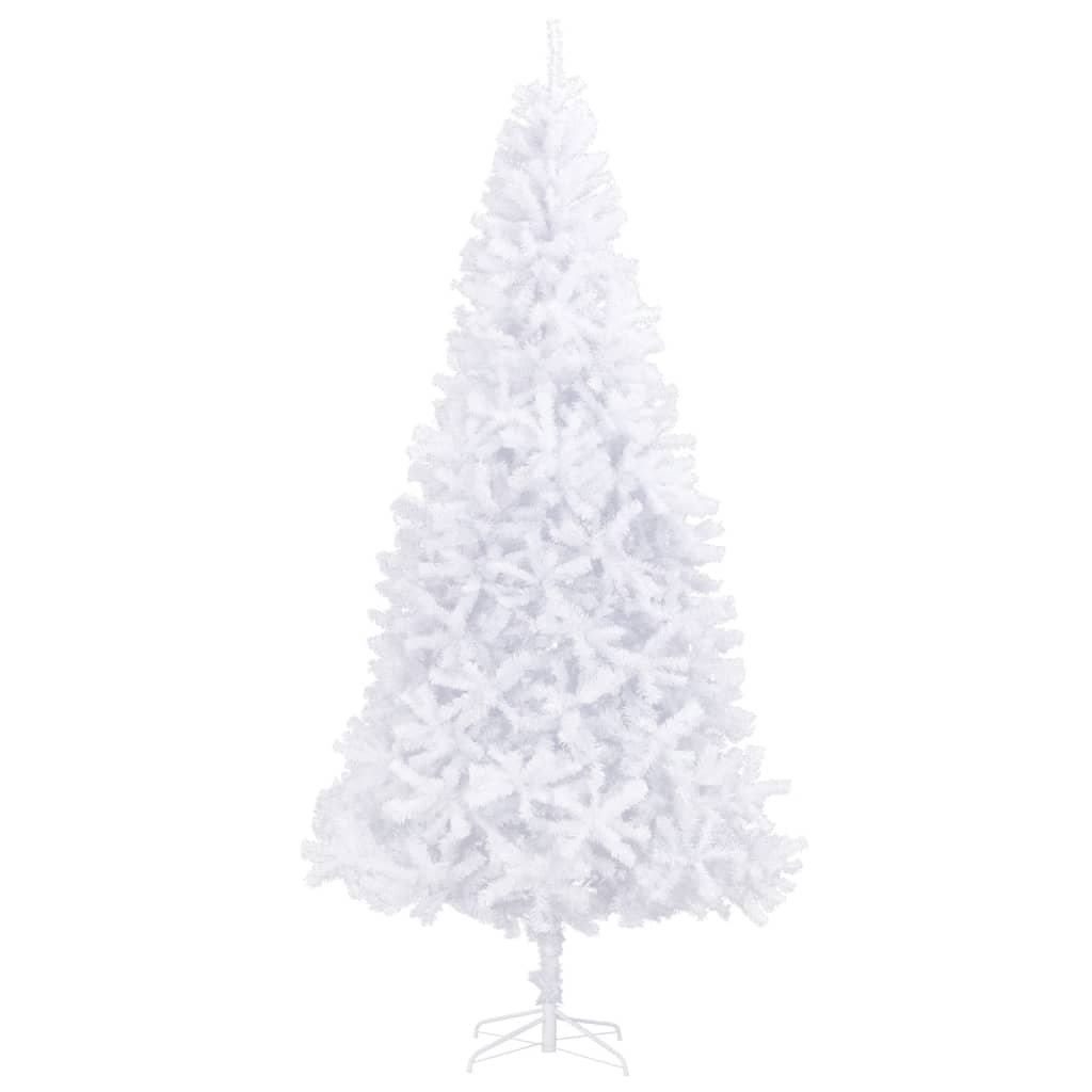 vidaXL Dirbtinė Kalėdų eglutė su žaisliukais/LED, balta, 300cm
