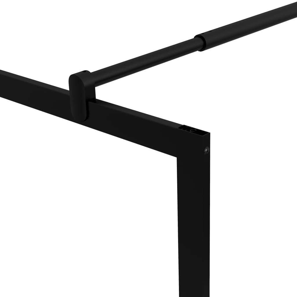 vidaXL Dušo sienelė su grūdintu stiklu, juodos spalvos, 80x195cm