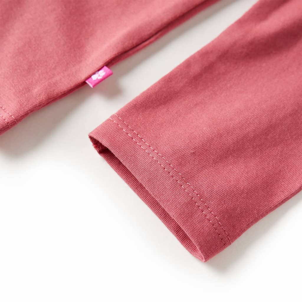 Vaikiški marškinėliai ilgomis rankovėmis, sendinti rožiniai, 92 dydžio