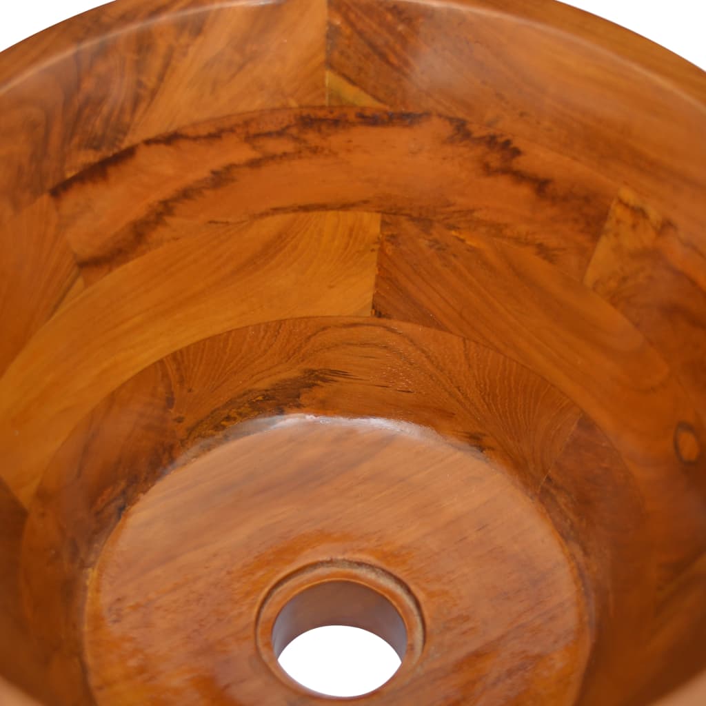 vidaXL Praustuvas, skersmuo 40x20cm, tikmedžio medienos masyvas