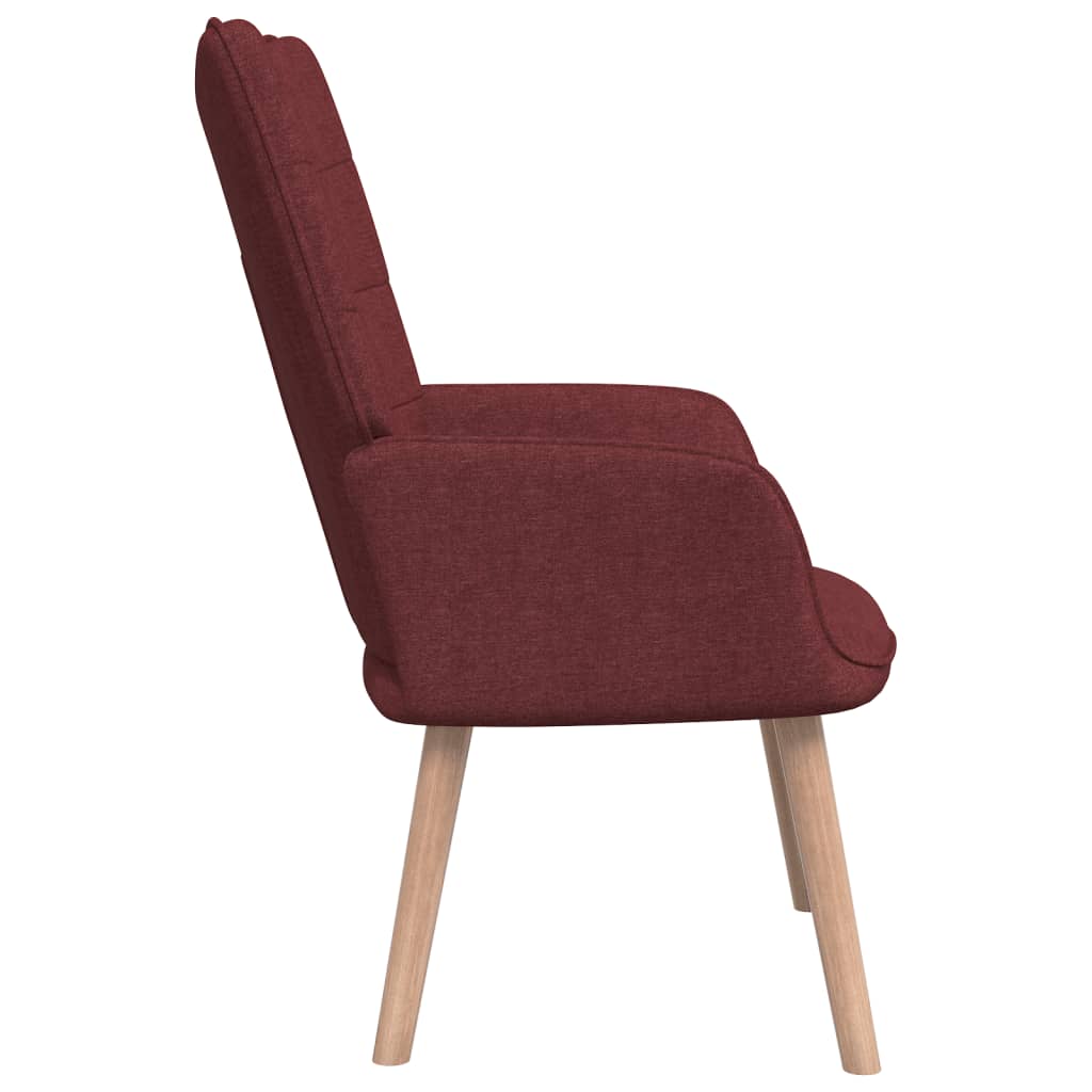 vidaXL Poilsio kėdė, raudonojo vyno spalvos, audinys