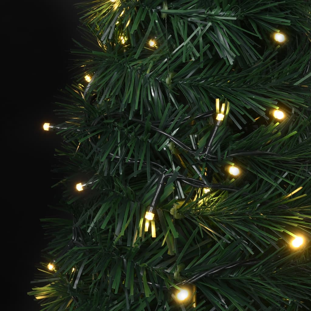 vidaXL Išskleidžiama apšviesta dirbtinė Kalėdų eglutė, žalia, 150cm