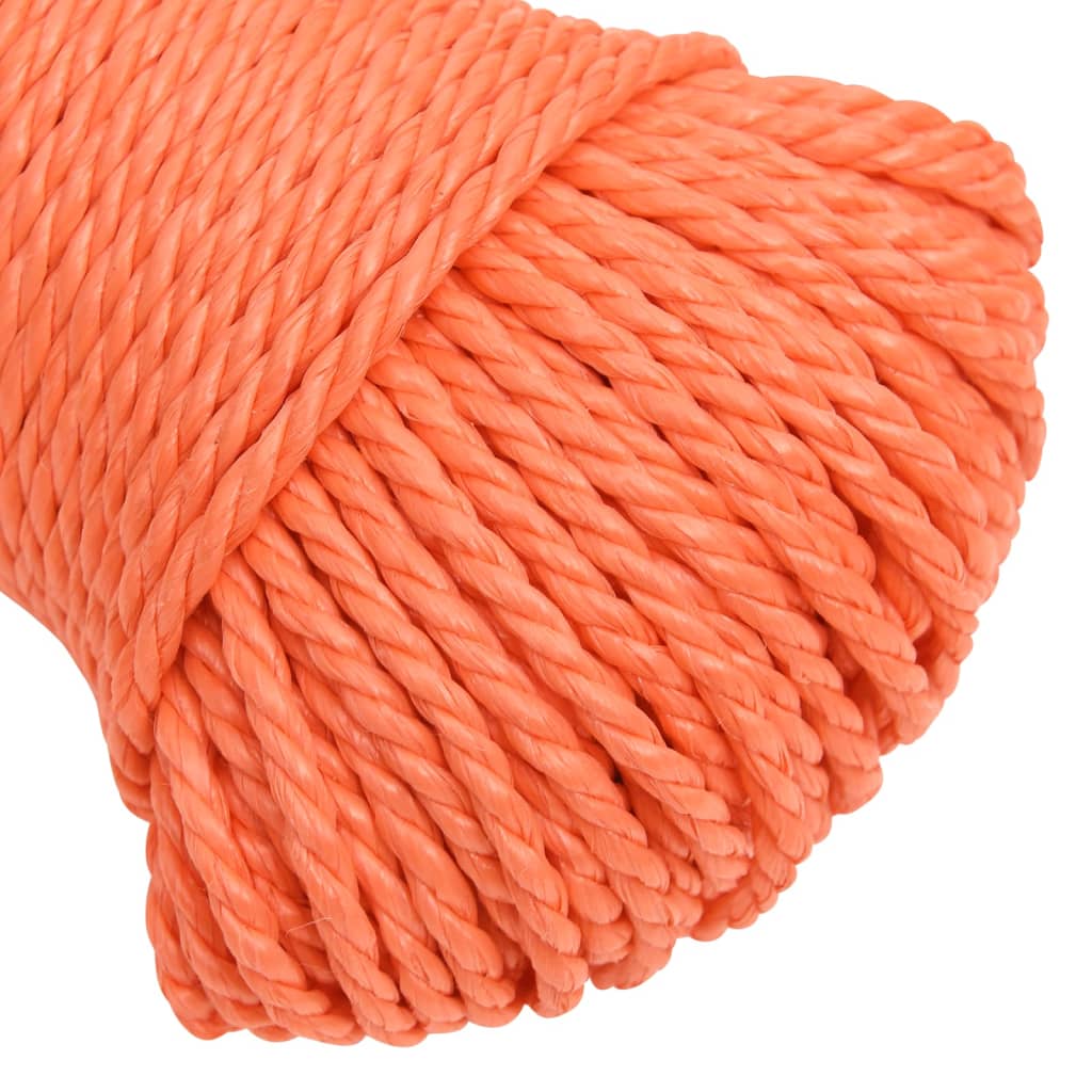 vidaXL Darbo virvė, oranžinės spalvos, 3mm, 25m, polipropilenas