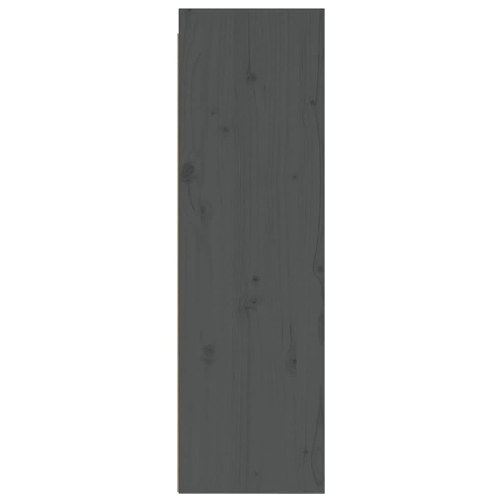 vidaXL Sieninės spintelės, 2vnt., juodos, 30x30x100cm, pušies masyvas