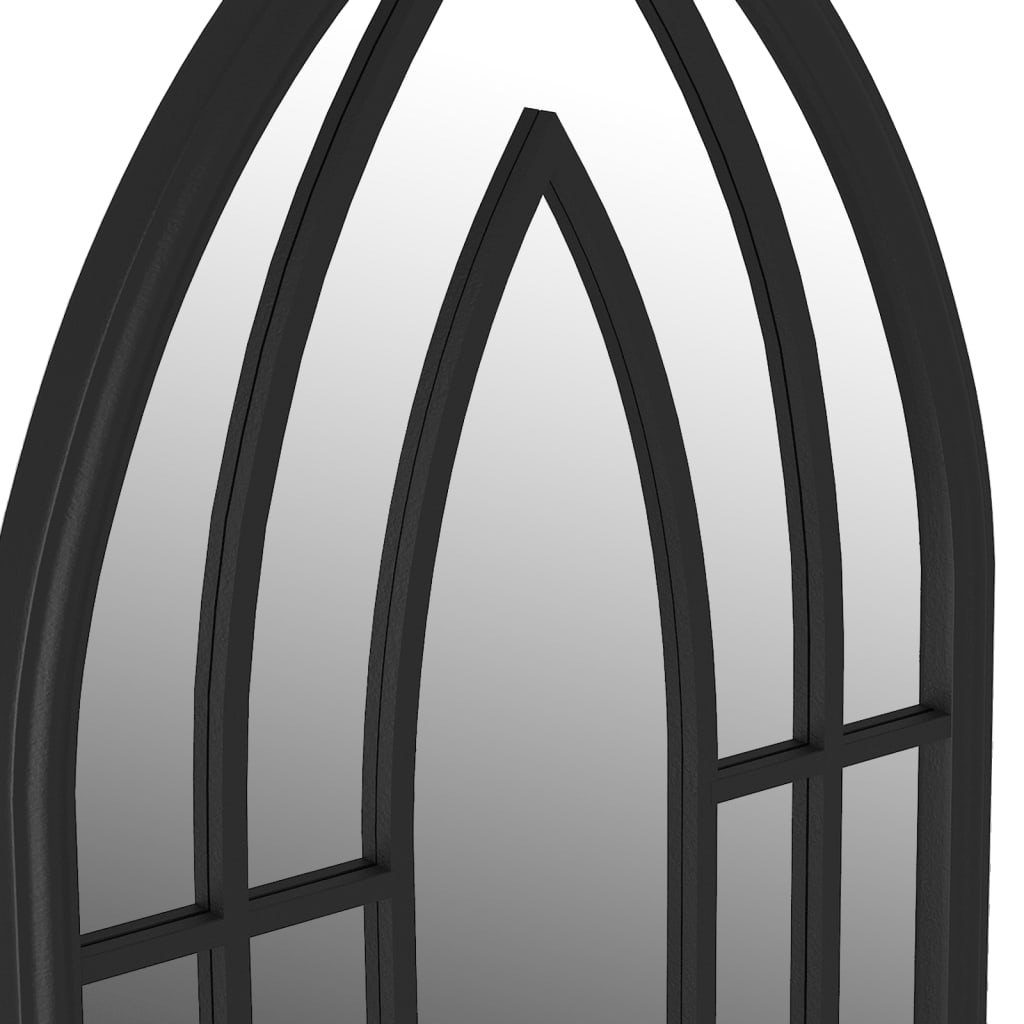 vidaXL Veidrodis, juodos spalvos, 100x45cm, geležis, naudojimui viduje