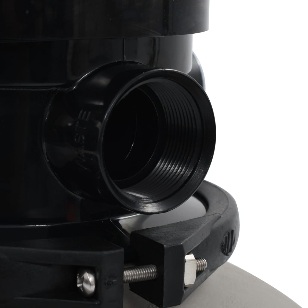 vidaXL Smėlio filtras baseinui su 4 pozicijų vožtuvu, pilkas, 350 mm