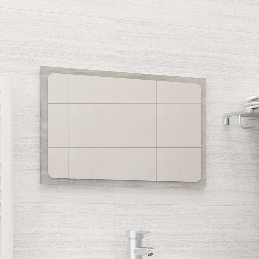 vidaXL Vonios kambario veidrodis, betono pilkas, 60x1,5x37cm, MDP