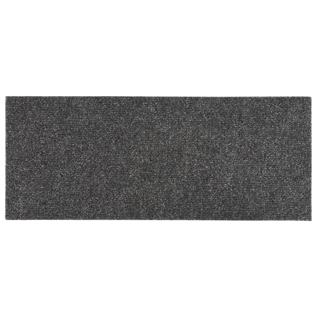 vidaXL Lipnūs laiptų kilimėliai, 15vnt., antracito, 60x25cm