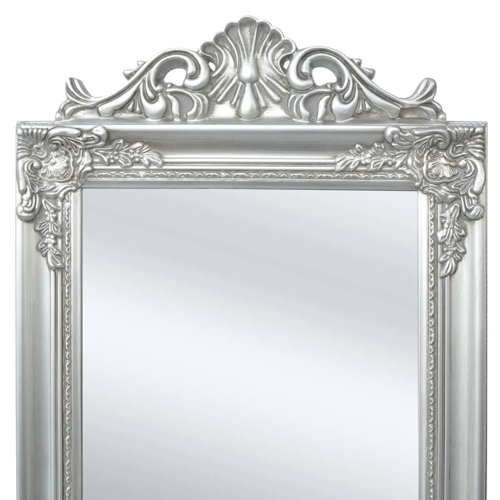 vidaXL Pastatomas veidrodis, barokinio st., 160x40cm, sidabrinės sp.