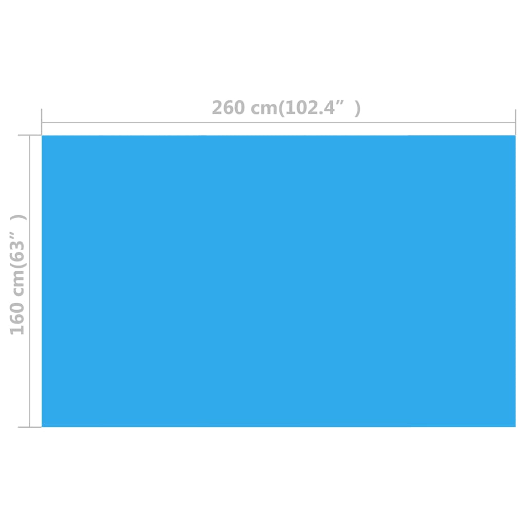 vidaXL Baseino apdangalas, stačiakampio formos, 260x160cm, PE, mėlynas