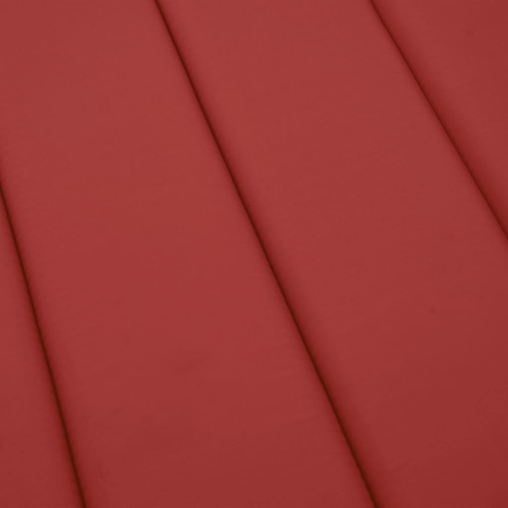 vidaXL Saulės gulto čiužinukas, raudonos spalvos, 200x50x3cm, audinys