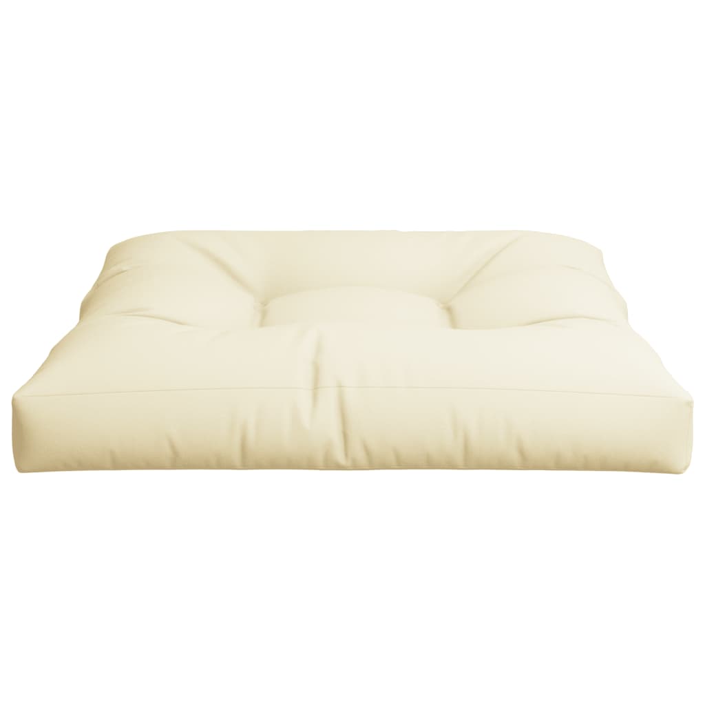 vidaXL Paletės pagalvėlė, kreminės spalvos, 70x70x12cm, audinys
