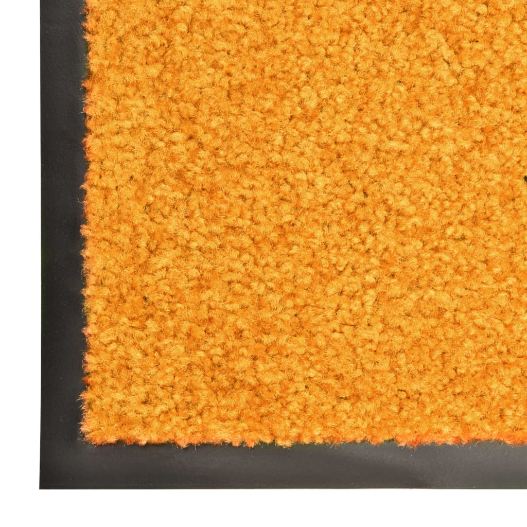 vidaXL Durų kilimėlis, oranžinės spalvos, 40x60cm, plaunamas