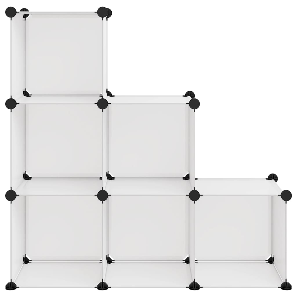vidaXL Lentyna su 6 kubo formos skyriais, skaidri, PP