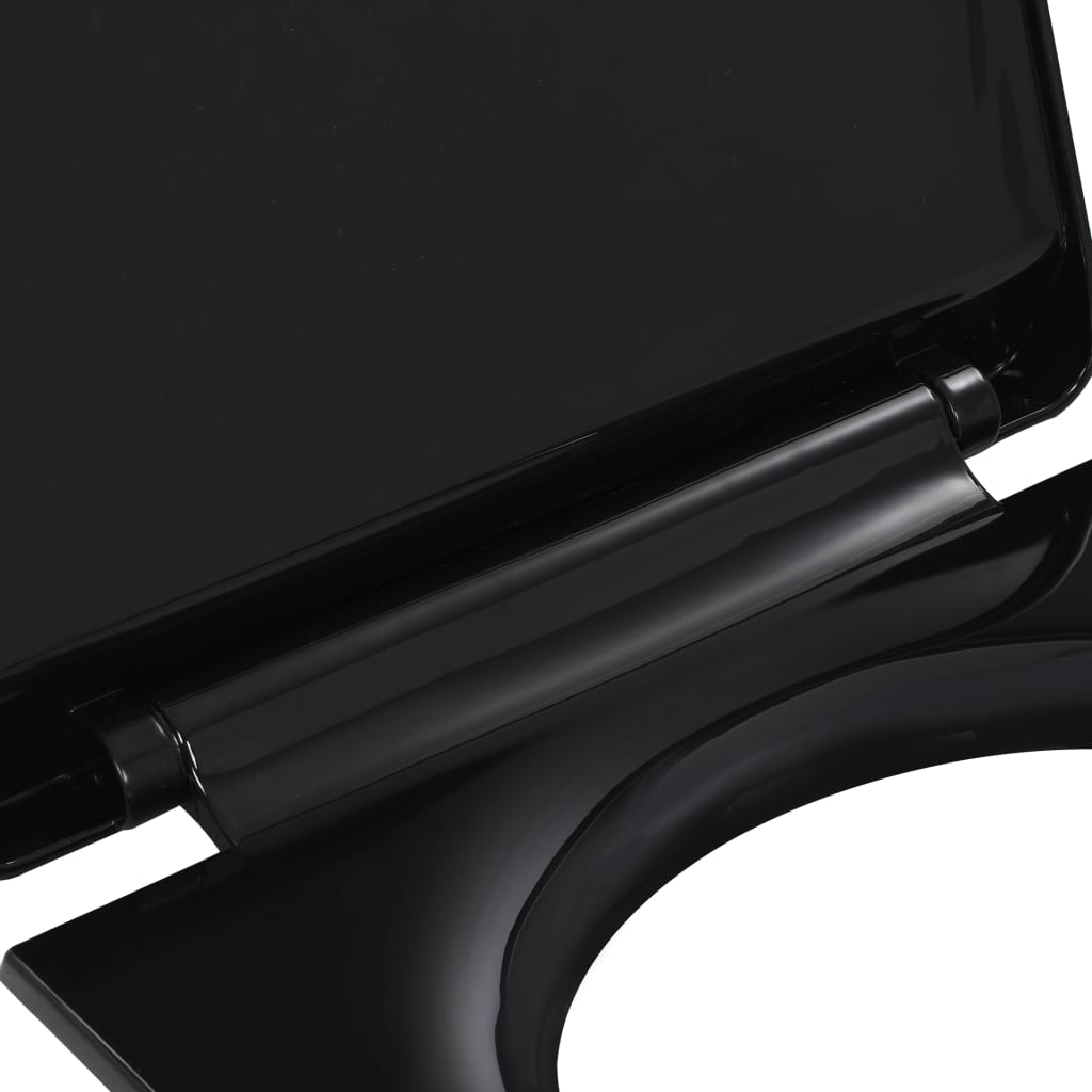vidaXL Klozeto sėdynė su Soft-close mechanizmu, juoda