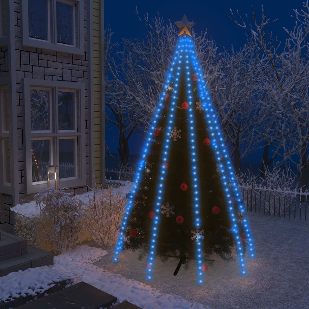 vidaXL Kalėdų eglutės girlianda su 400 mėlynų LED lempučių, 400cm