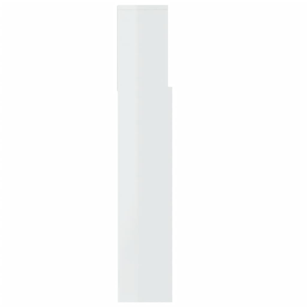 vidaXL Galvūgalis-spintelė, baltos spalvos, 100x19x103,5cm, blizgus
