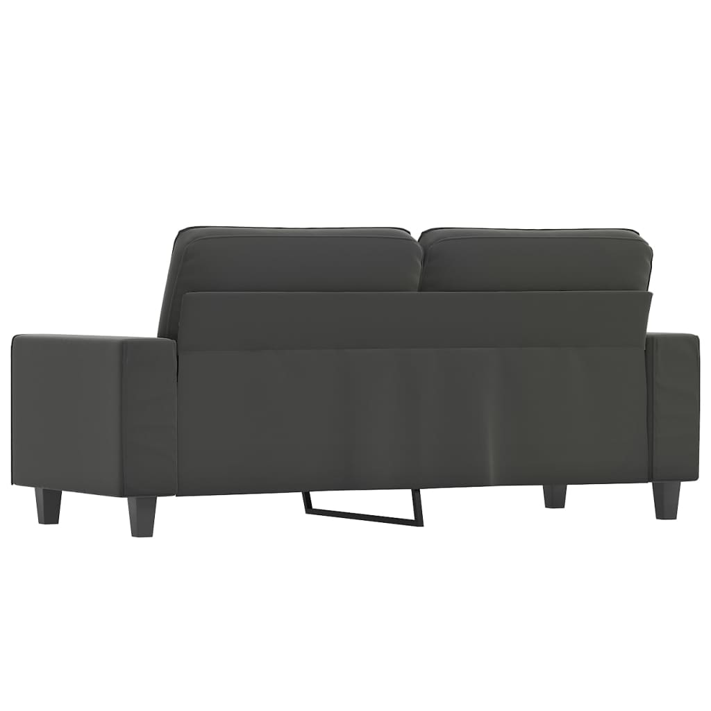 vidaXL Dvivietė sofa, tamsiai pilka, 140cm, mikropluošto audinys