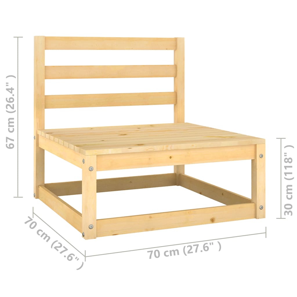 vidaXL Sodo poilsio baldų komplektas, 2 dalių, pušies medienos masyvas