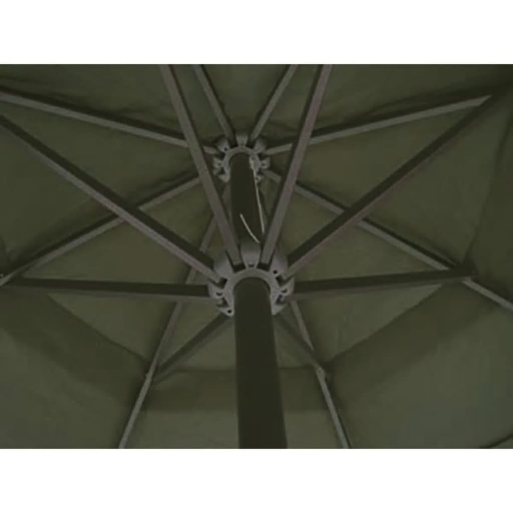 vidaXL Lauko skėtis 500 cm, žalias, aliuminis