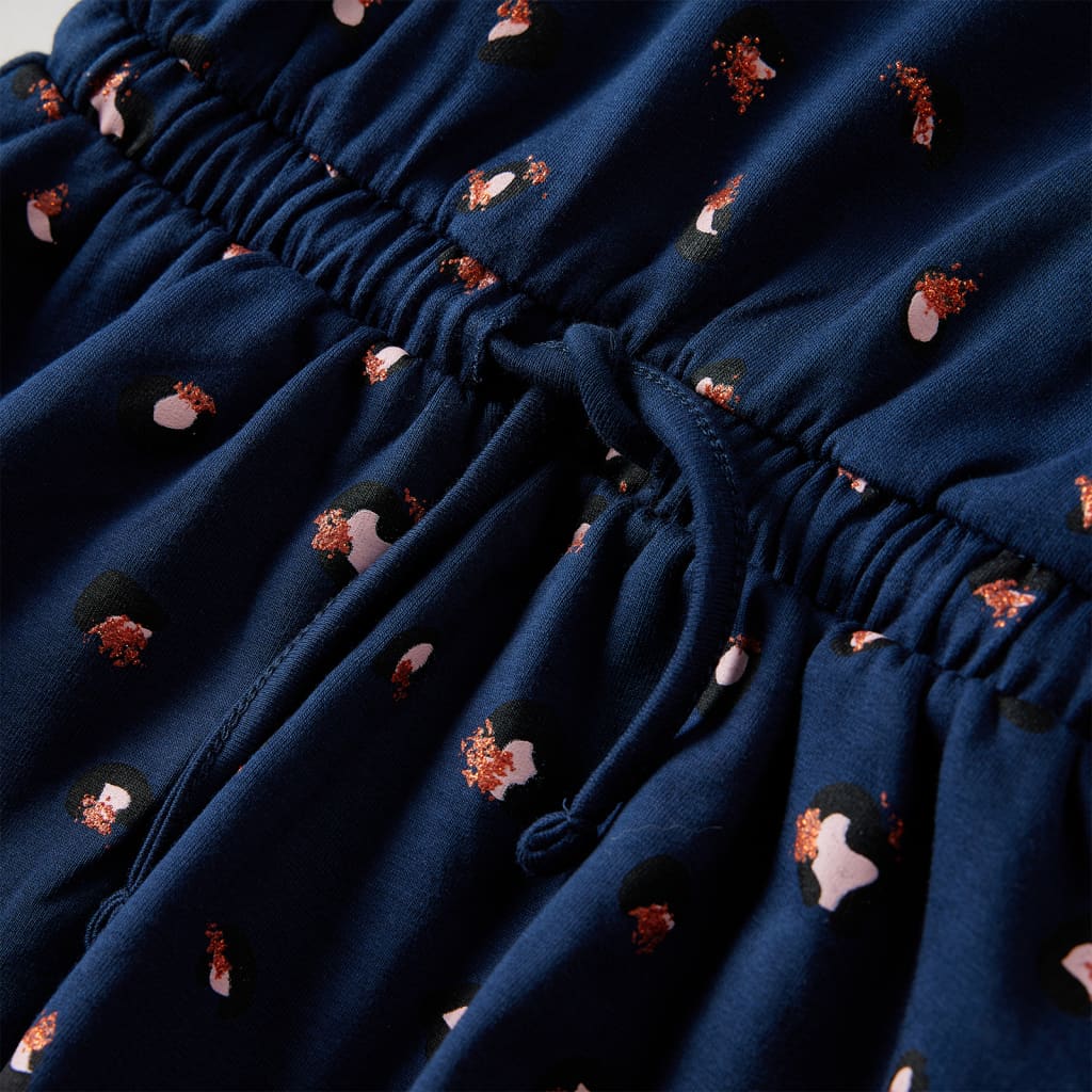 Vaikiška suknelė ilgomis rankovėmis, tamsiai mėlyna, 92 dydžio
