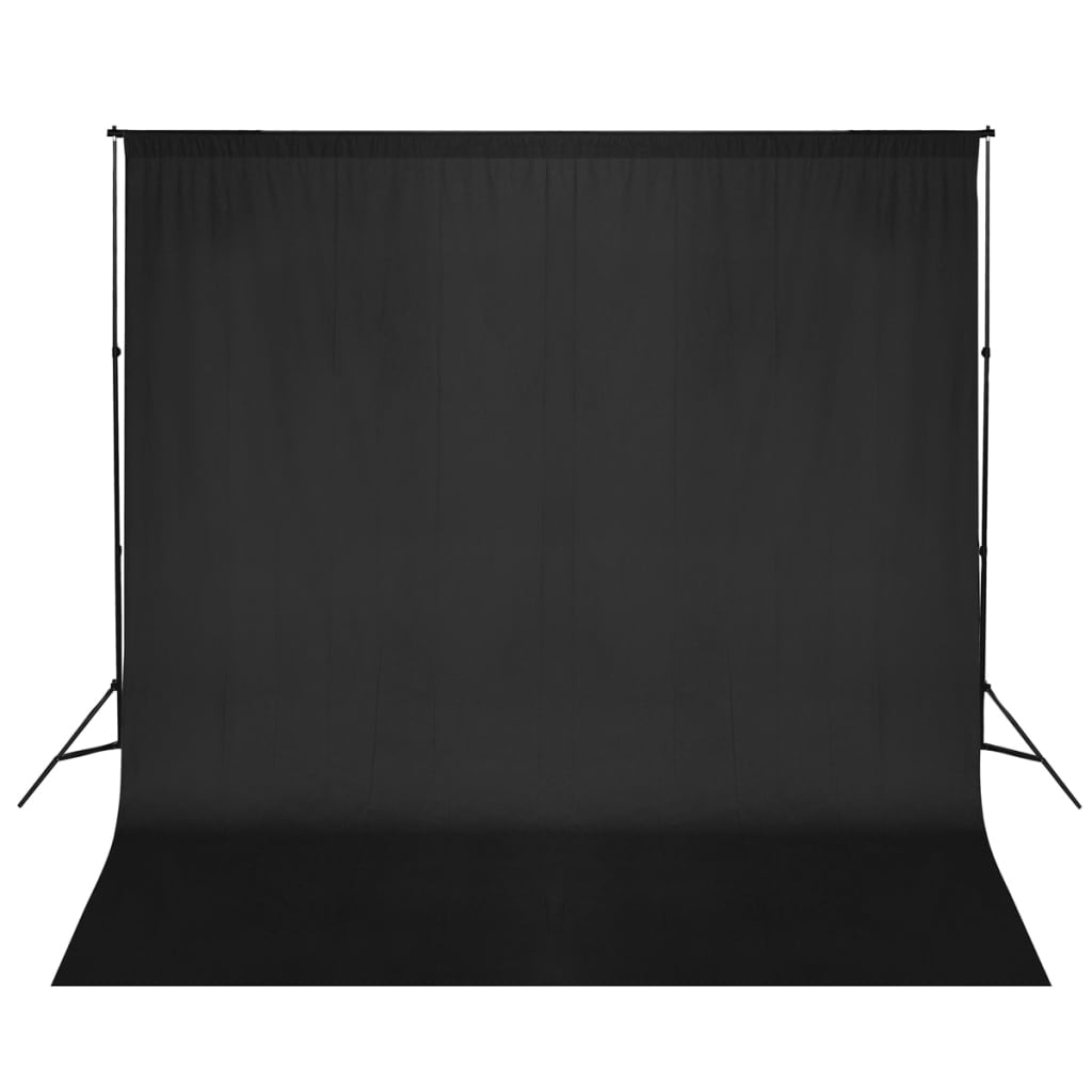 vidaXL Fotografijos fono rėmo sistema, 600 x 300 cm, juoda