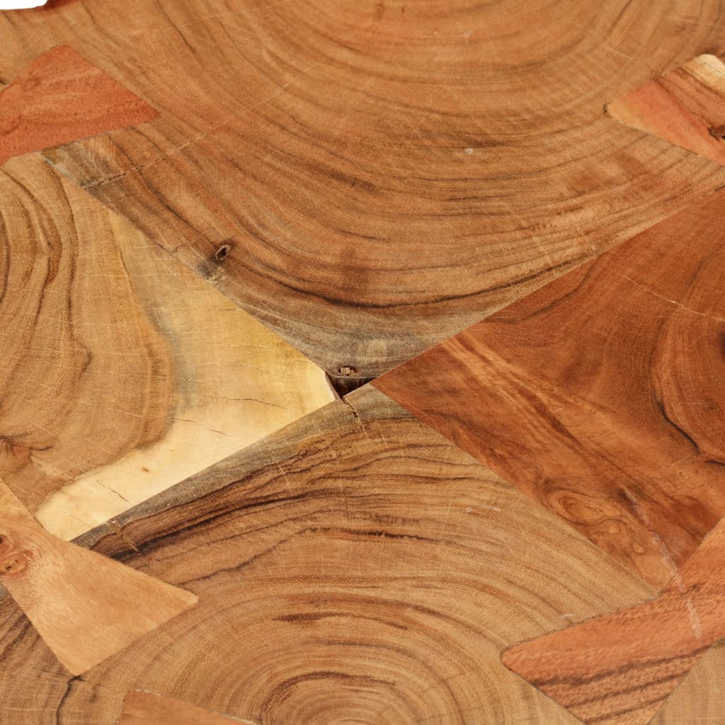 vidaXL Kavos staliukas, 36cm, 4 kamienai, akacijos medienos masyvas