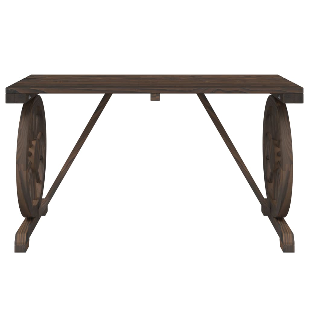 vidaXL Sodo stalas, 115x55x65cm, eglės medienos masyvas