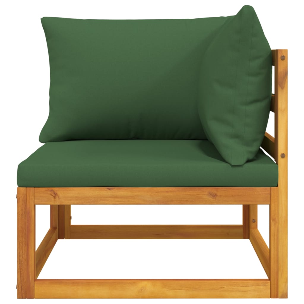 vidaXL Sodo sofos komplektas su pagalvėmis, 2 dalių, akacijos masyvas
