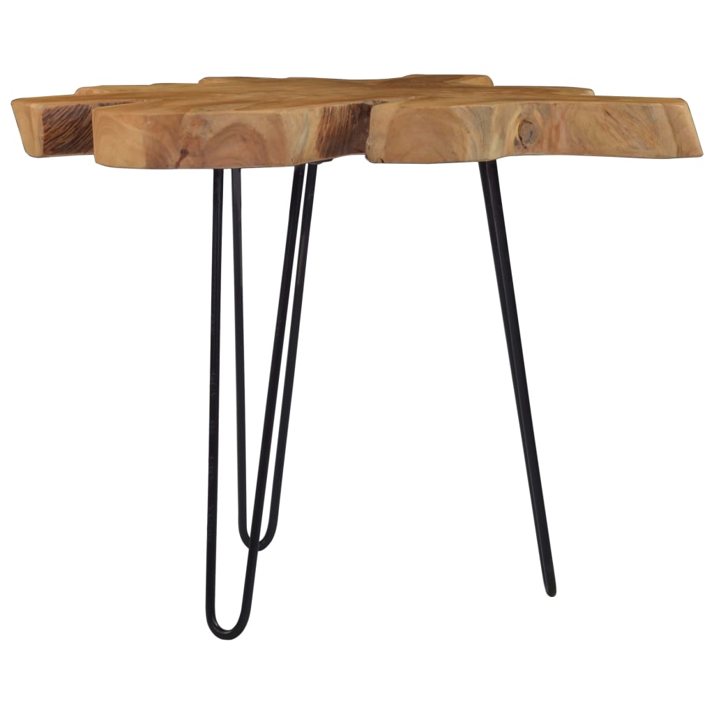 vidaXL Kavos staliukas, (60-70)x45cm, tikmedžio medienos masyvas