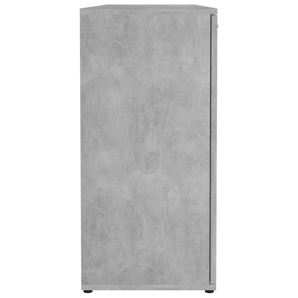 vidaXL Šoninė spintelė, betono pilkos spalvos, 120x35,5x75cm, MDP