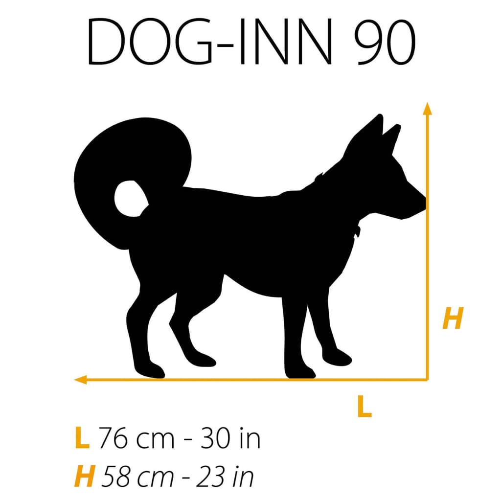 Ferplast Narvas šunims Dog-Inn 90, pilkos spalvos, 92,7x58,1x62,5cm