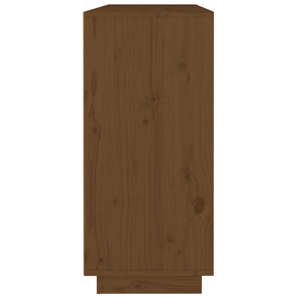 vidaXL Šoninė spintelė, medaus ruda, 110x34x75cm, pušies masyvas