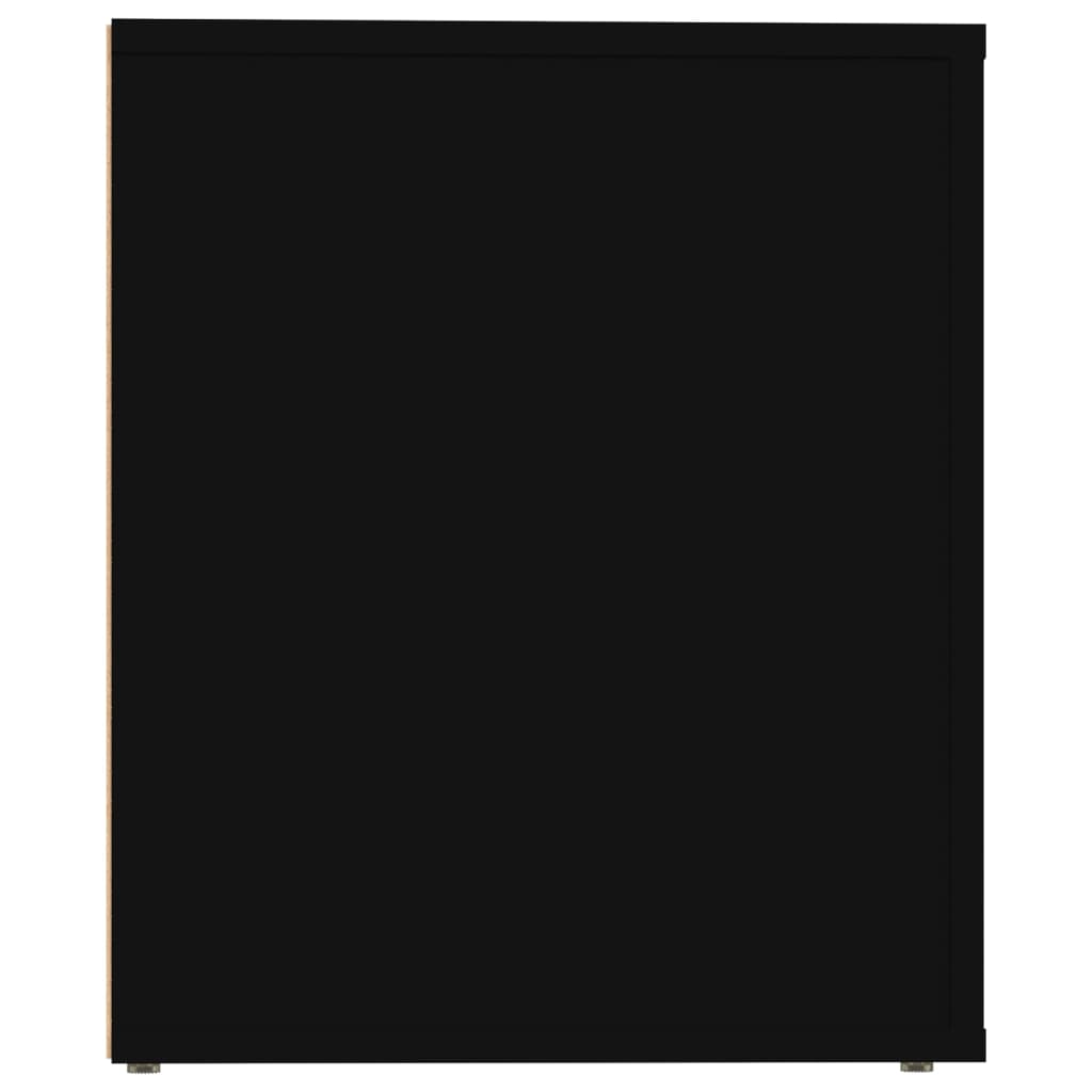 vidaXL Naktinės spintelės, 2vnt., juodos spalvos, 50x39x47cm
