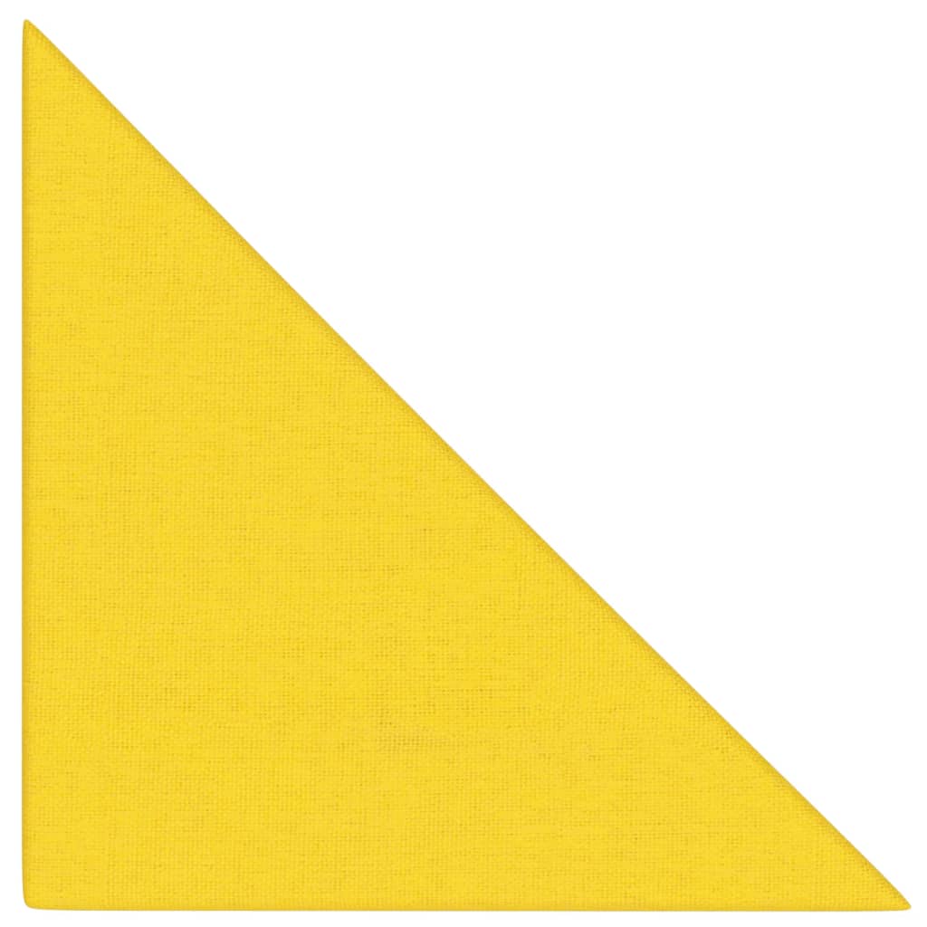 vidaXL Sienų plokštės, 12vnt., šviesiai geltonos, 30x30 cm 0,54m²
