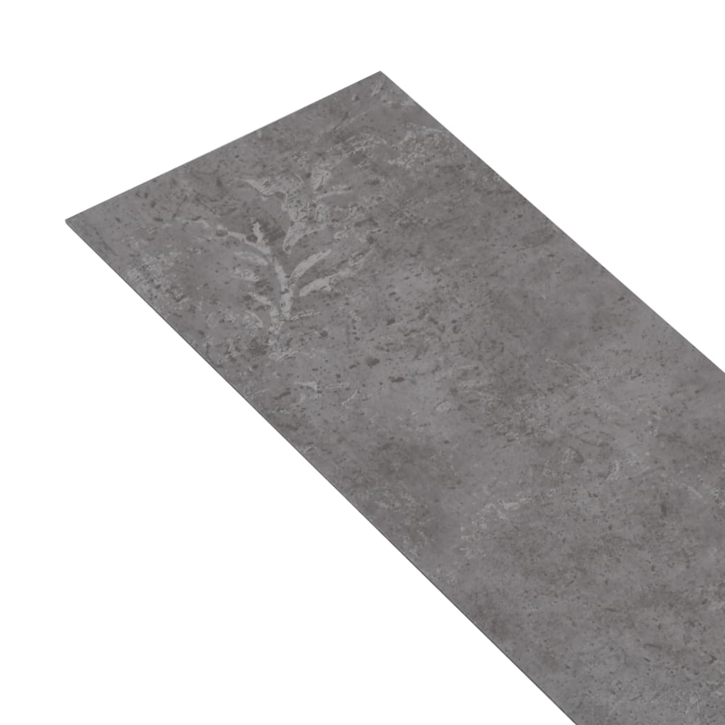 vidaXL Grindų plokštės, betono pilka, PVC, prilipdomos, 5,02m², 2mm