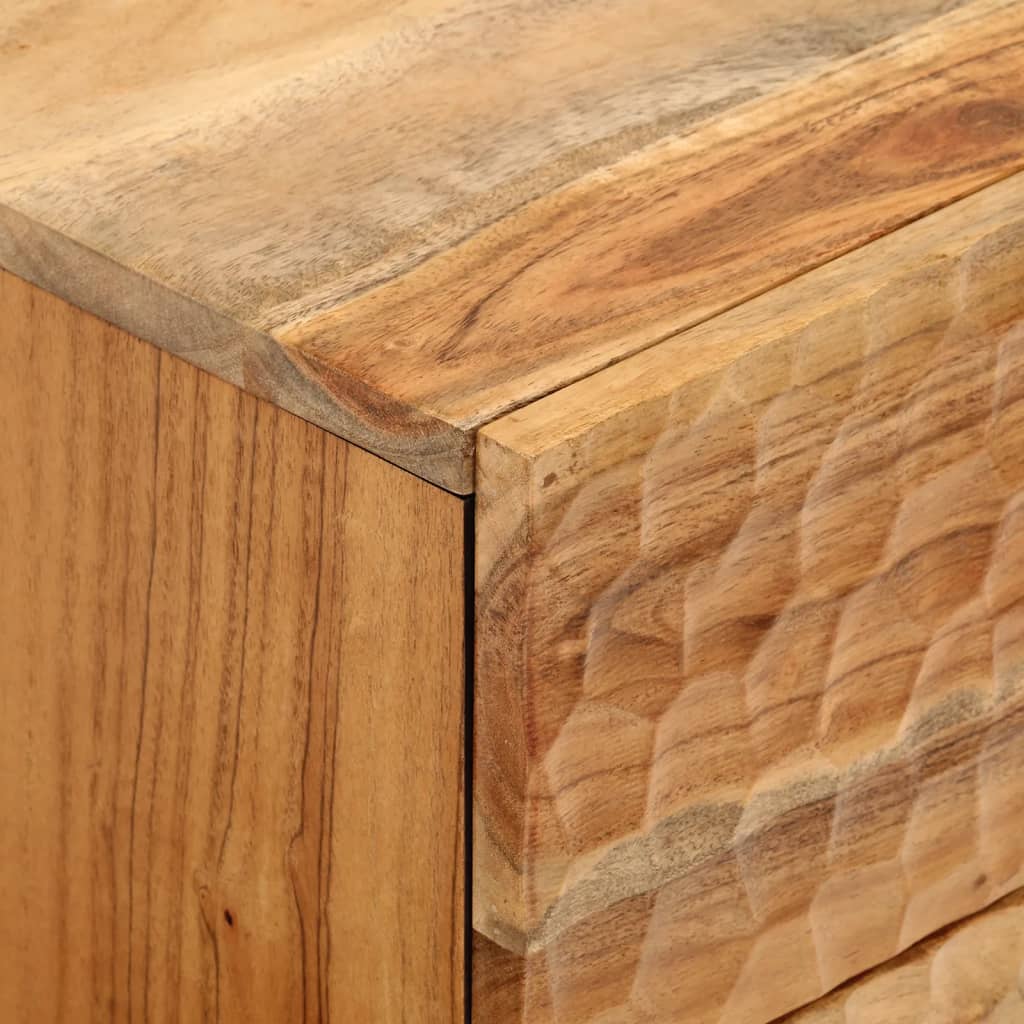 vidaXL Naktinė spintelė, 40x33x46cm, akacijos medienos masyvas